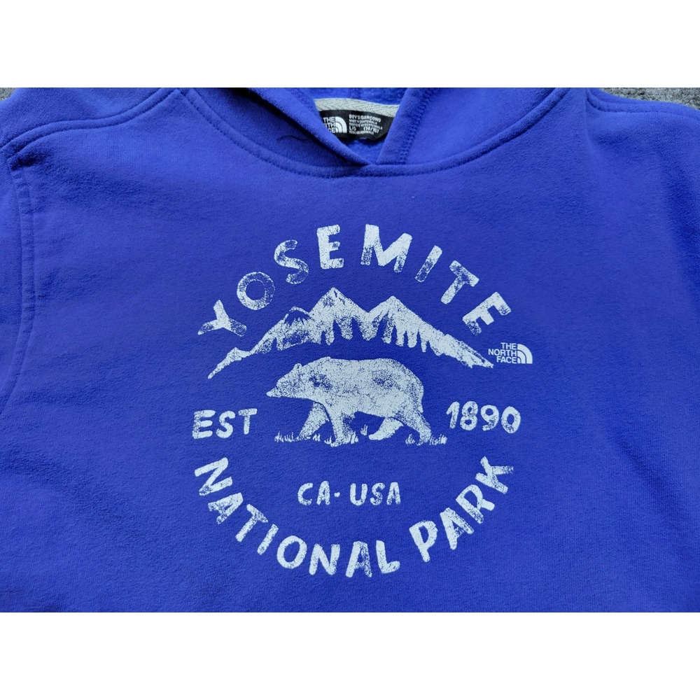 The North Face Boys Yosemite National Park Graphic Hoodie Blue L 14/16 CG6S